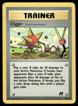Pokemon Cards Digger 75/82 Unlimited WOTC Team Rocket Uncommon LP - Image 1