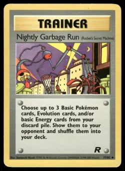 Pokemon Cards Nightly Garbage Run 77/82 Unlimited WOTC Team Rocket Uncommon MP - Image 1