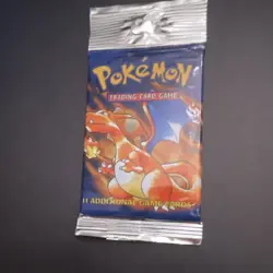 Pokemon TCG Base Set Booster Pack Charizard Artwork Sealed 11 Cards English WOTC - Image 1