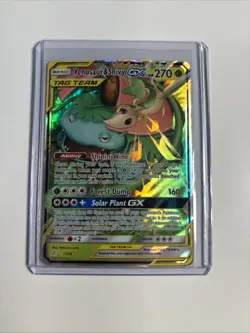 Pokemon TCG Venusaur Snivy GX Holo Card 1/236 Sm-Cosmic Eclipse Near Mint - Image 1
