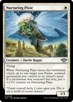 x4 Nurturing Pixie OTJ MTG 20 UNCOMMON M/NM 4x - Image 1