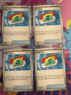 4x Poke Pad 081/088 x4 - NM Perfect Order Pokemon Playset ME03 - Image 1