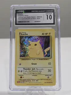 CGC 10 GEM MINT Pikachu 008/034 CLC Pokemon Trading Card Game Classic - Image 1
