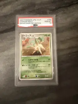 Pokemon Leafeon Dp4 Dawn Dash 1st Edition Holo #158 Japanese PSA 10 new cert - Image 1