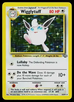Pokemon Card - Wigglytuff Jungle 16/64 Holo Unlimited Holo Rare - Image 1