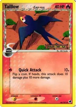 Pokemon Taillow Stamped Dragon Frontiers 66/101 Holo FREE SHIPPING - Image 1