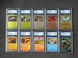 Pokemon Tcg Graded Bundle Lot Of Ten Slabs Reverse Holo, Super Rare, AEY - Image 1