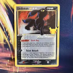 Pokemon Umbreon Gold Star 17/17 Celebrations Classic Collection Near Mint - Image 1