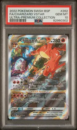 2022 Pokemon Swsh Black Star Promo Fa/Charizard Vstar #262 PSA 10 - Image 1