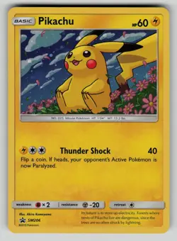 Pikachu - SM206 Holo Promo Sun & Moon Promo Pokemon NM - swirl - Image 1