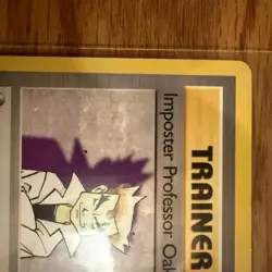 Pokemon TCG Trainer Imposter Professor Oak Base Set 73/102 Rare Vintage 1999 MP - Image 3