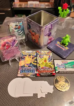 Pokemon Stacking Tin Lot! Jap. Tinkaton Ex, Jap. Copperajah V, Two Custom Packs - Image 1