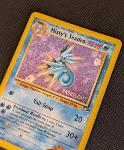 Pokemon Gym Heroes Misty’s Seadra Holo WOTC 1999 NM Near Mint Vintage - Image 2