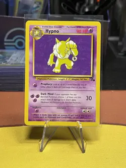 Pokemon Hypno 23/62 Fossil Rare Non Holo Unlimited 1999 WOTC - Image 1