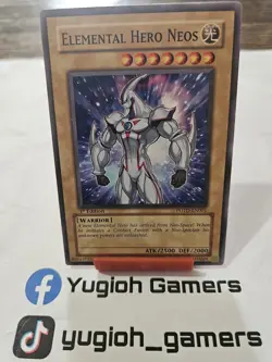 Yu-Gi-Oh Elemental Hero Neos POTD 1st Edition Common Light Played - Image 1
