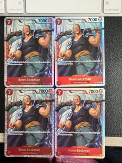 One Piece Card Game Benn.Beckman OP09-009 SR English X4 Playset TCG CCG - Image 1