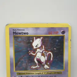 Mewtwo 10/102 Shadowless Base Set Holo Rare Pokemon Card TCG Vintage 1999 DMG - Image 2