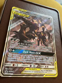 Pokemon Jumbo Oversized Umbreon & Darkrai GX Tag Team Promo Card SM241 - Image 4