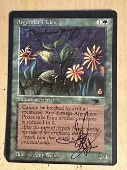 MTG ARTIST PROOF Off center Missprint Argothian Pixies AP Sketch Art Amy WEBER - Image 2
