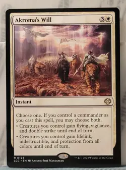 Mtg AKROMA'S WILL NM LCC 0125 -Argo- - Image 1