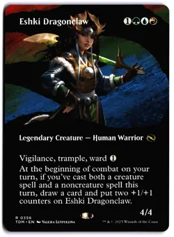 Eshki Dragonclaw (Borderless) NM TDM Tarkir: Dragonstorm MTG - Image 1
