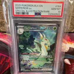 Pokemon Serperior EX Holo SIR 164/086 Black Bolt PSA 10 - Image 1