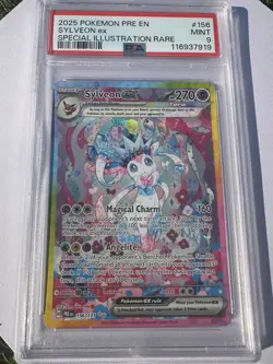 PSA 9 Sylveon ex 156/131 Prismatic Evolutions Special Illustration Rare Pokemon - Image 1