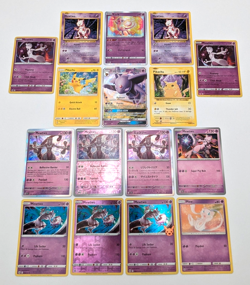 Lot of 16 Pokemon TCG Mew Mewtwo Pikachu XY Evolutions Espeon GX Sun & Moon Rare - Image 1