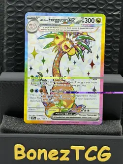Pokemon TCG Alolan Exeggutor ex 225/191 Surging Sparks Holo NM Ultra Rare - Image 1