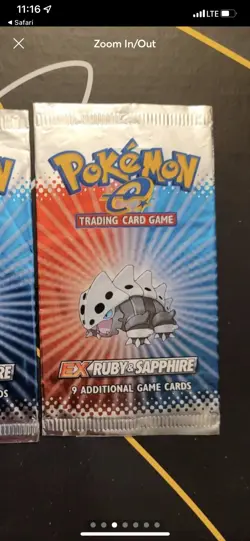 Pokemon EX Ruby And Sapphire Booster Pack. Factory Sealed/unopened. Pristine. - Image 1