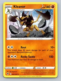 Pokemon Kleavor (85) SWSH10: Astral Radiance 085/189 Near Mint NM - Image 1