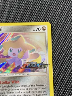 Pokemon Jirachi SM161 Sun & Moon Holo Team Up Stamped Black Star Promo LP/NM - Image 3