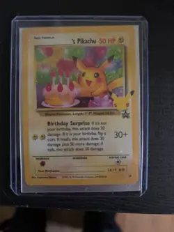 Pokemon OG 2001 Birthday Pikachu #24 Holo Black Star Promo PSA 10 - Image 1