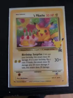 Pokemon OG 2001 Birthday Pikachu #24 Holo Black Star Promo PSA 10 - Image 3