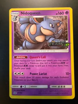 Pokemon Nidoqueen SM160 Holo Promo Team Up Prerelease NM - Image 1