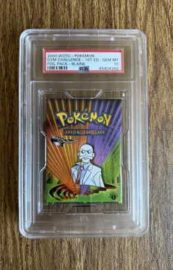 Gym Challenge Blaine PSA 10 1st Edition Pokemon Booster Pack - Image 1