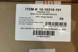 Factory Sealed Case Pokemon TCG Ascended Heroes ETB (10 Elite Trainer Boxes) - Image 2