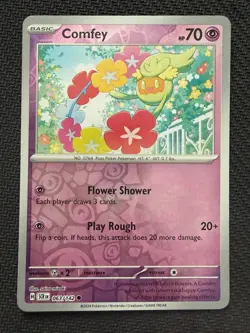Comfey ~ Reverse Holo ~Pink & Cute Pokemon Gallery ~ Pastel Aesthetic - Image 1