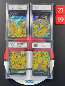 4pcs Pokemon TCG S-Chinese Pikachu V-UNION S-P 109-112 Grade10 - Image 1