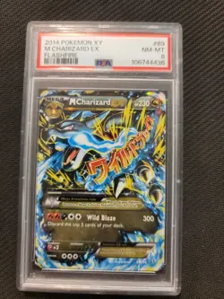 Pokemon Mega M Charizard EX 69/106 XY Flashfire Holo Foil Rare Graded PSA 8 NM - Image 1
