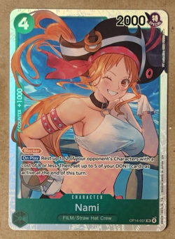 Nami Foil The Azure Sea's Seven Super Rare OP14-031 One Piece CCG - Image 2