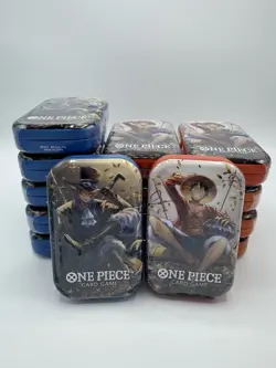 One Piece Tin Pack Set Vol 2 | TS-02 OP-13 Factory Sealed - Lot of 15 Tins - Image 1