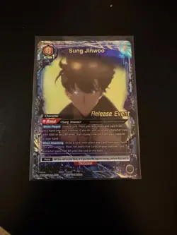 Union Arena Solo Leveling Sung Jinwoo Release Event Alt SLG-1-020 English Promo - Image 2