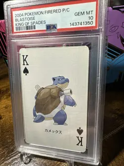2004 Pokemon Firered Version Playing Cards Blastoise King Of Spades PSA 10 - Image 2