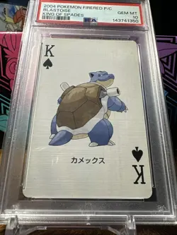 2004 Pokemon Firered Version Playing Cards Blastoise King Of Spades PSA 10 - Image 4