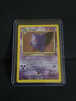 Pokemon TCG Gengar Fossil Holo Card 5/62 Unlimited Rare - Image 1