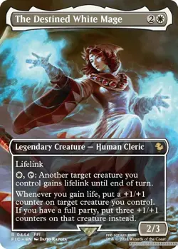 The Destined White Mage (Borderless) [FIC - 444] - NM [Normal] TCG MTG - Image 1