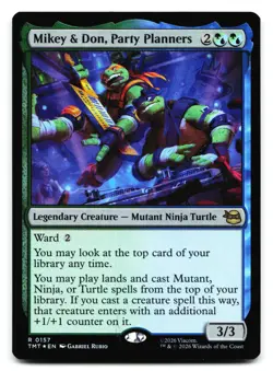 Mikey & Don, Party Planners #157 Teenage Mutant Ninja Turtles Foil - Image 1