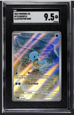 2023 Pokemon Scarlet & Violet 151 Squirtle IR 170/165 SGC 9.5 Mint - Image 1