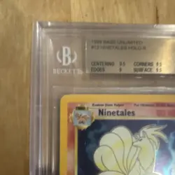 Pokemon 1999 Base Set Unlimited Ninetales Holo Rare BGS 9.5 #12/102 English - Image 2